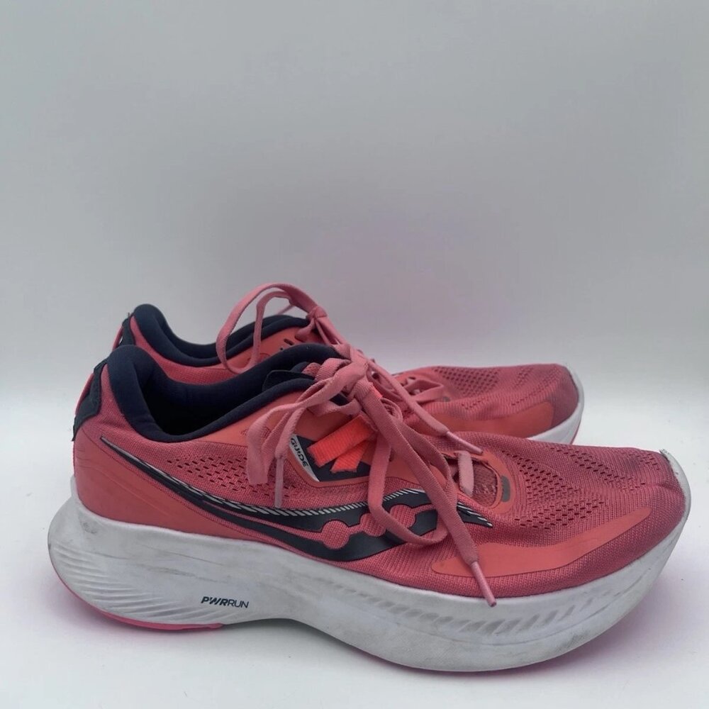 Saucony Guide 15 Womens Size 8.5 Orange‎ White Athletic Running Shoes Sneakers